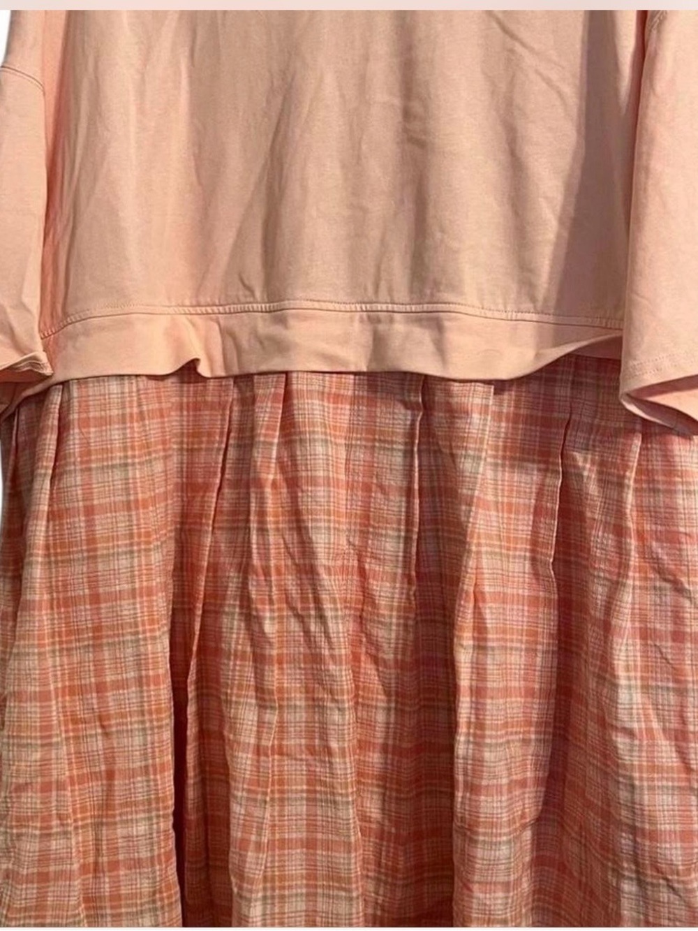 Fantastic Fawn Peach Plaid A-Line Skirt